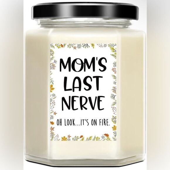 🤯5/$20🤯 Funny Unique Gift For Mom Candle Mom’s Last Nerve NIB - Picture 1 of 6